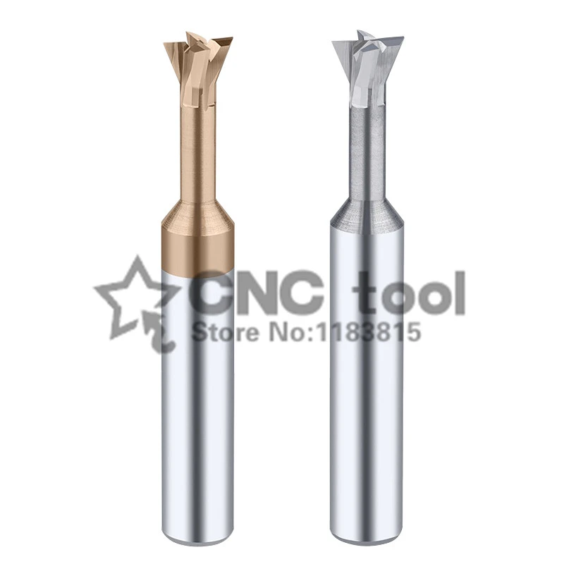 HRC60 TiCN Coated Solid Carbide Dovetail Milling Cutter End Mill 3 4 5
