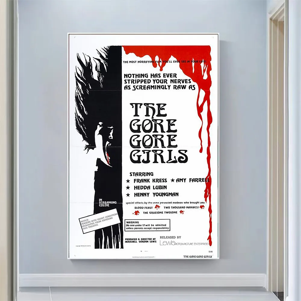 

V2082 The Gore Gore Girls Vintage Classic Movie Wall Silk Cloth HD Poster Art Home Decoration Gift