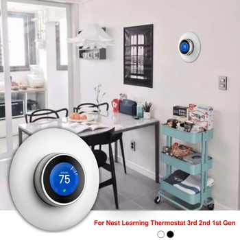 

Easy Use Wall Plate for Nest Learning Thermostat 3rd 2nd 1st Gen 3D Stereoscopic Round Cover Household Bracket Mount