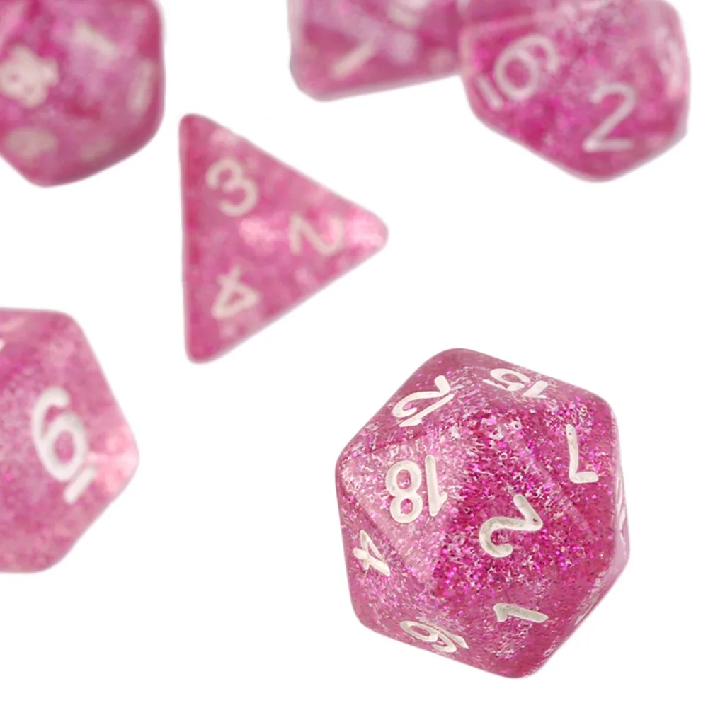 7 шт./компл. игры Multi по бокам кости D4 D6 D8 D10 D12 D20 игровой Кубики Прямая ; на ;