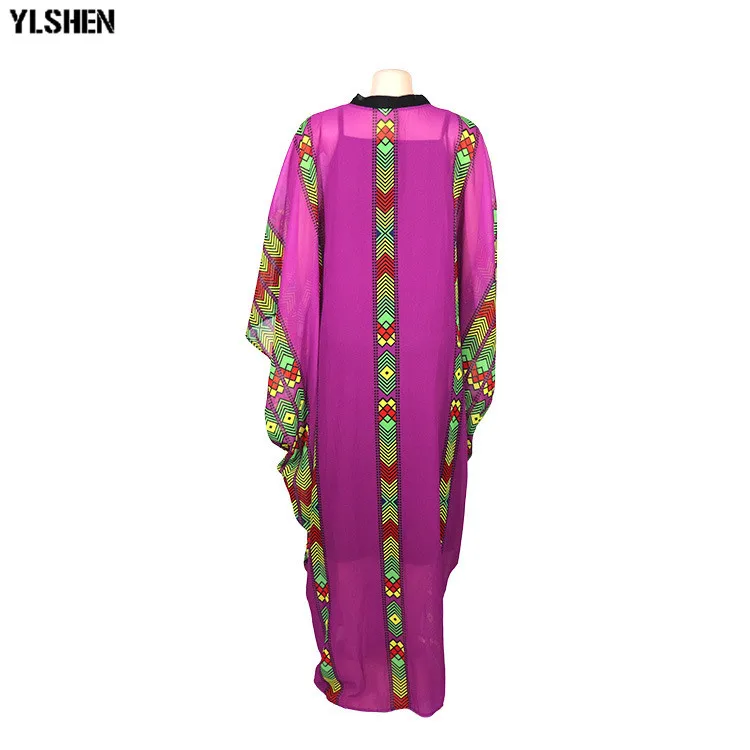 African Dresses For Women Clothes Dashiki Pearl Chiffon Africa Clothing 2019 High Quality Boubou Robe Africaine Party Long Dress 13