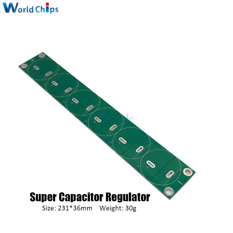 2.5-3V 360F 400F 500F 700F 6PCS/Set Single Row Super Farad Capacitor Balancing Protection Board 4 Pin Capacitor Protection Board