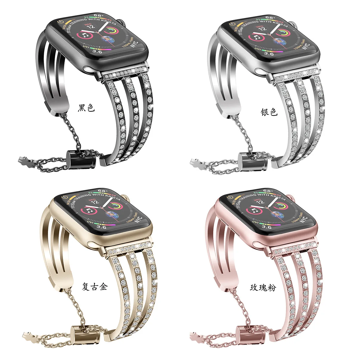 Iphone Watch Band Series 4 44 мм 40 мм Apple Watch браслет 3 42 мм 38 мм Женский Iwatch ремешок аксессуары 2 1 ремешок с бриллиантами
