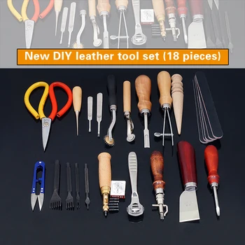 

20Pcs Leather Carving Craft Punch Tool Stitching Carving Working Sewing Saddle DIY Kits