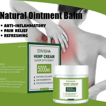 

Hemp Cream Anti-Inflammation Relieve Joint Pain Non-GMO 5000MG Hemp Extract Ointment for Back/Muscle Pain Health Soothing Cream