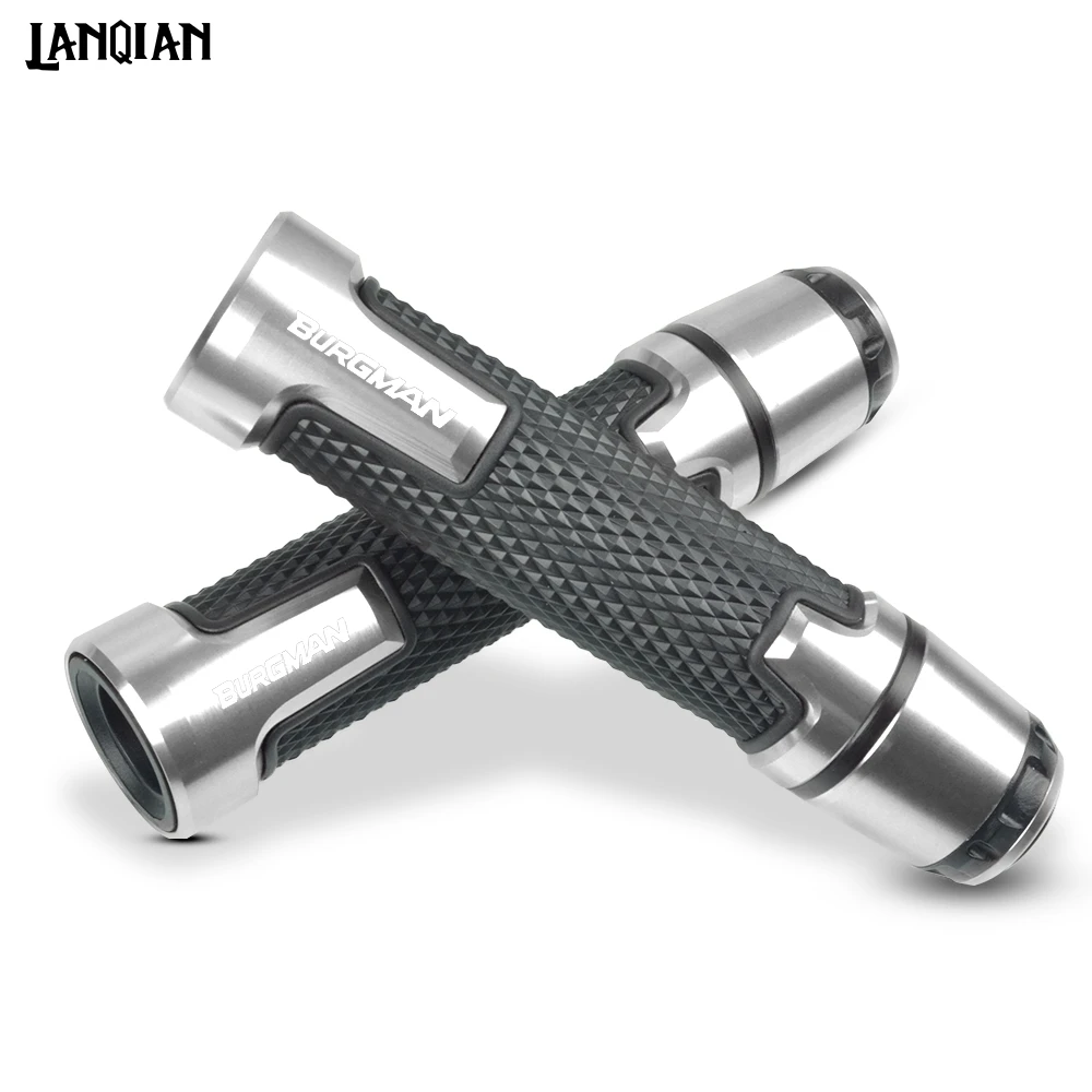 Для Suzuki BURGMAN 7/8, мотоциклетные ручки на руль, рукоятка Burgman 650 400 125 200 AN650 AN400 AN125 AN200, аксессуары - Цвет: Sliver Burgman
