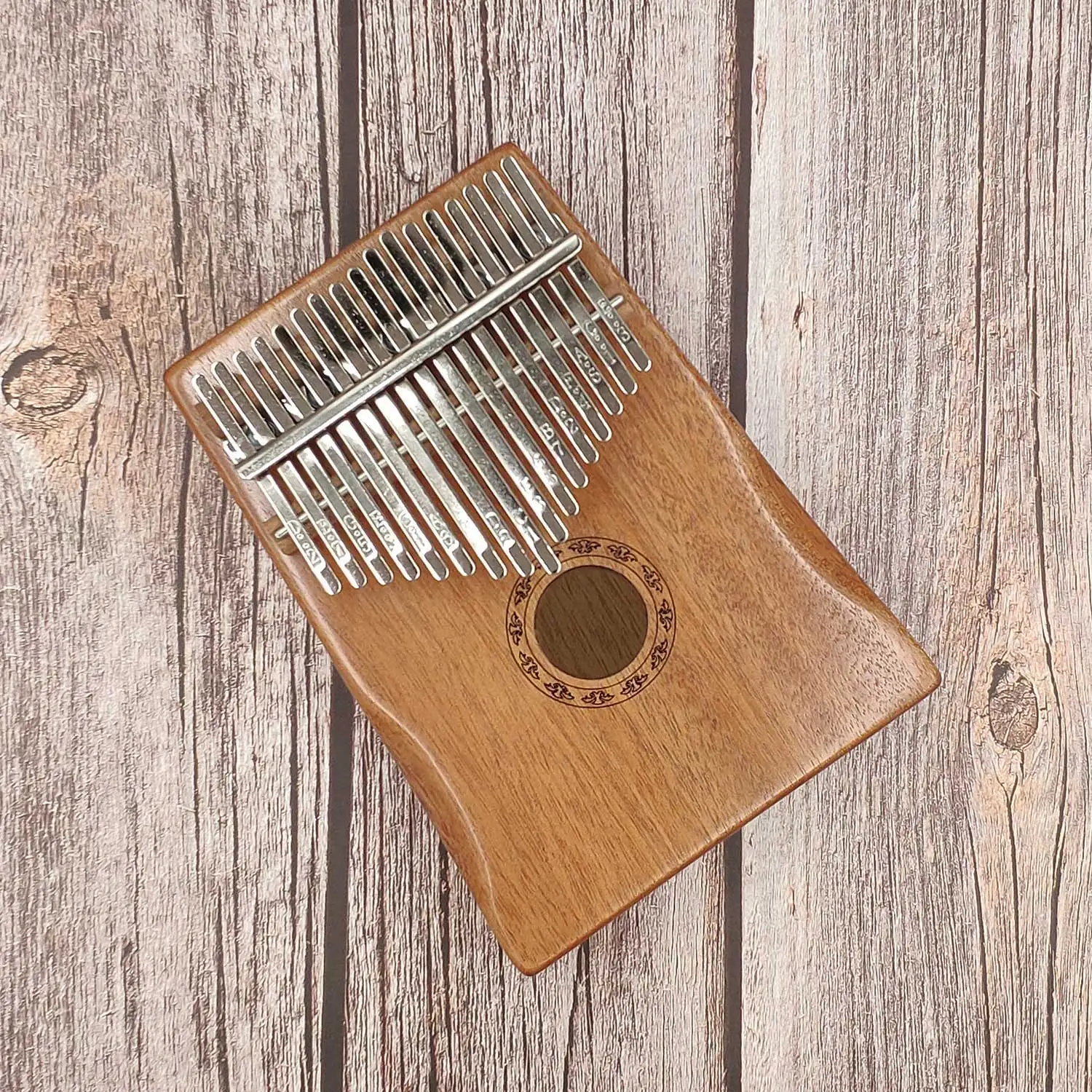  3 Styles Beginner Instruments Pattern Thumb Piano Mahogany Body Musical Instrument 17 Keys Kalimba 