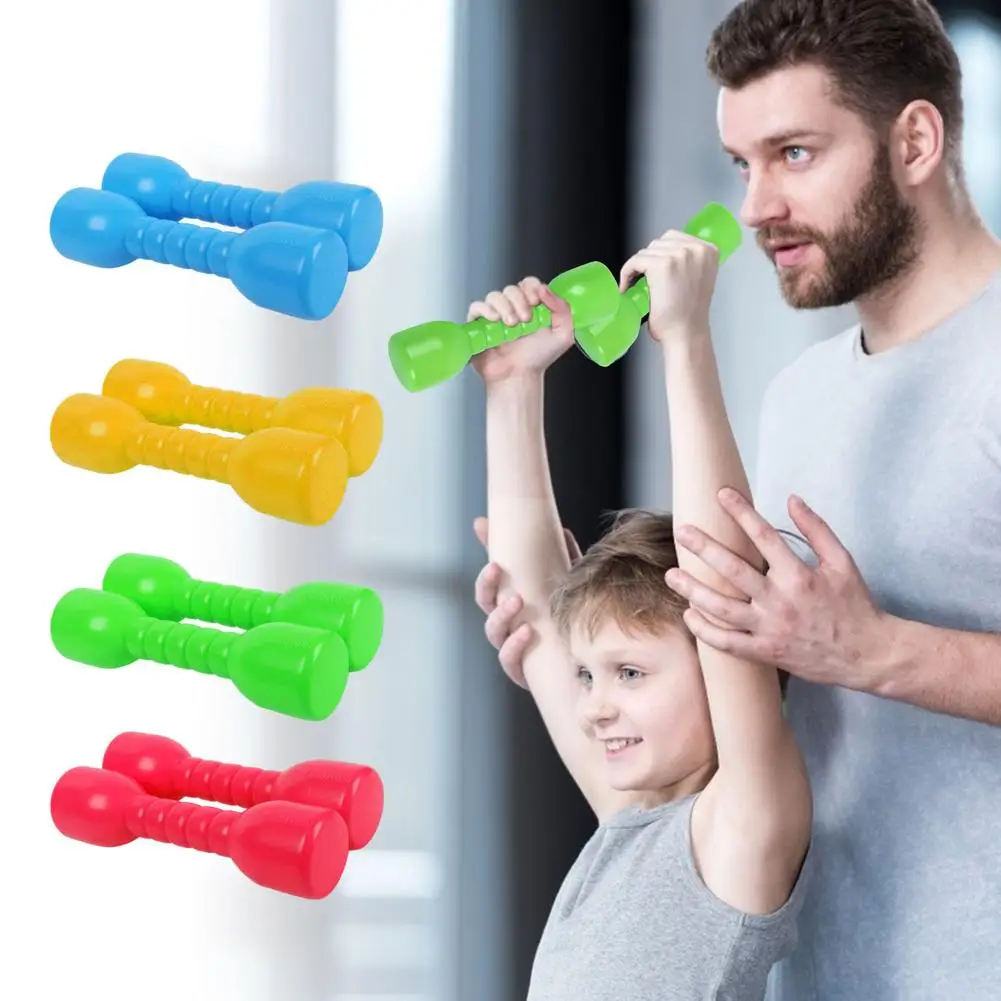 2pcs set Early Education Fitness Equipment Gift Kindergarten Exercise Home Dancing Props Children Dumbbells Hand Weights