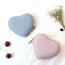 Женский милый кошелек в форме сердца из натуральной кожи на молнии для ключей, кошельки для монет, Дамская Мини Сексуальная сумка для ключей, ключница, милый чехол для ключей