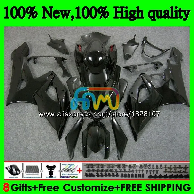 Глянцевый черный корпус для SUZUKI GSXR-1000 GSX R1000 GSXR 1000 CC 05 06 42BS. 25 GSX-R1000 1000CC 05 06 K5 GSXR1000 2005 2006 обтекатель - Цвет: No. 1
