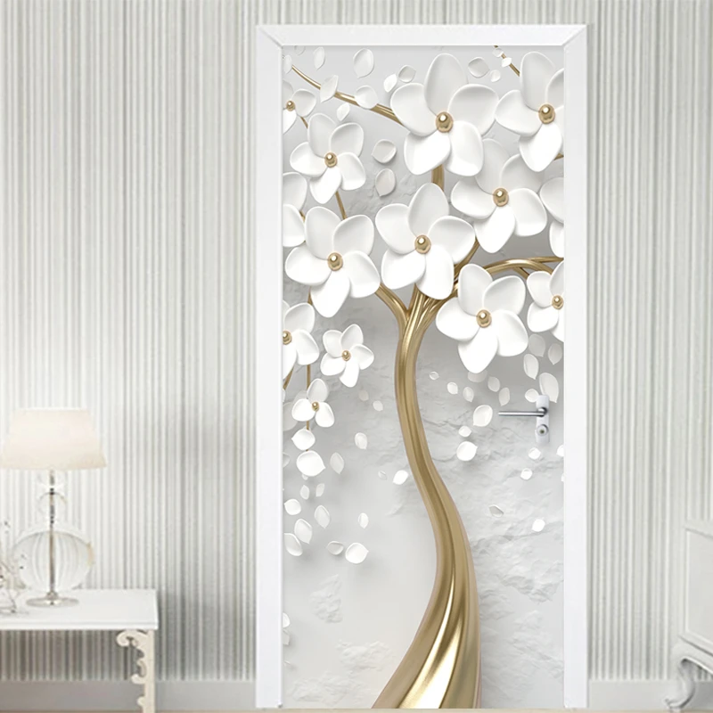 3D Self-adhesive Door Sticker Decal Wall Art Mural Home Living Room Decor E