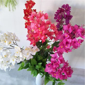 

15Pcs Silk Bougainvillea Stems Simulation Artificial pink red white fuchsia color Bougainvillea spectabilis Flower Tree Branches