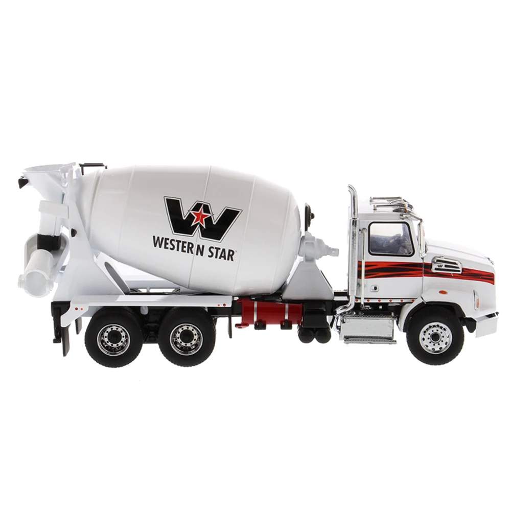 1/50 масштабная модель грузовика литая под давлением Western Star 4700 SF Бетономешалка в белом цвете с белым барабаном