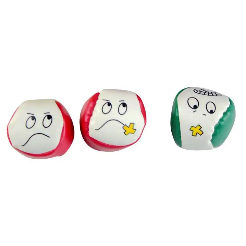Прочный мяч для жонглирования Классический Нежный мультфильм улыбка лицо жонглирование мяч из искусственной кожи Bean Bag дети интерактивные игры игрушки