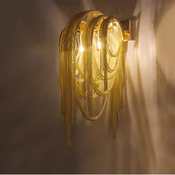 

Italian Atlantis Luxury Chain Light Wall Lamps mirror light Stream sconce Wall Lights Bathroom light bedroom lamp For LOFT decor