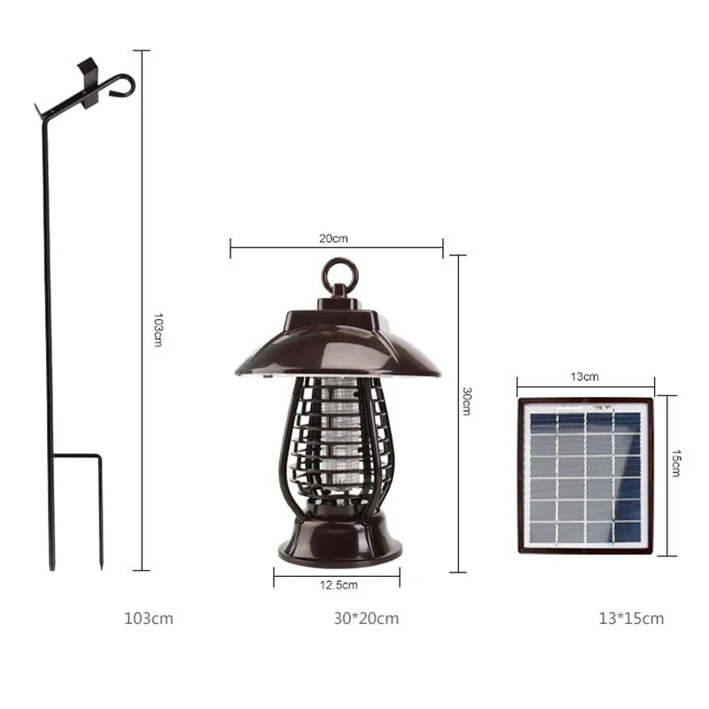 

HOT Solar Mosquito Killer Light 24 LED Lights Lantern Bug Zapper UVA with Waterproof Cap LSF99