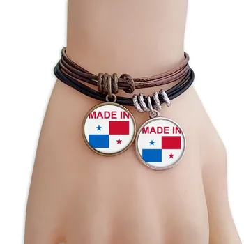 

Made In Panama Country Love Bracelet Double Leather Rope Wristband Couple Set