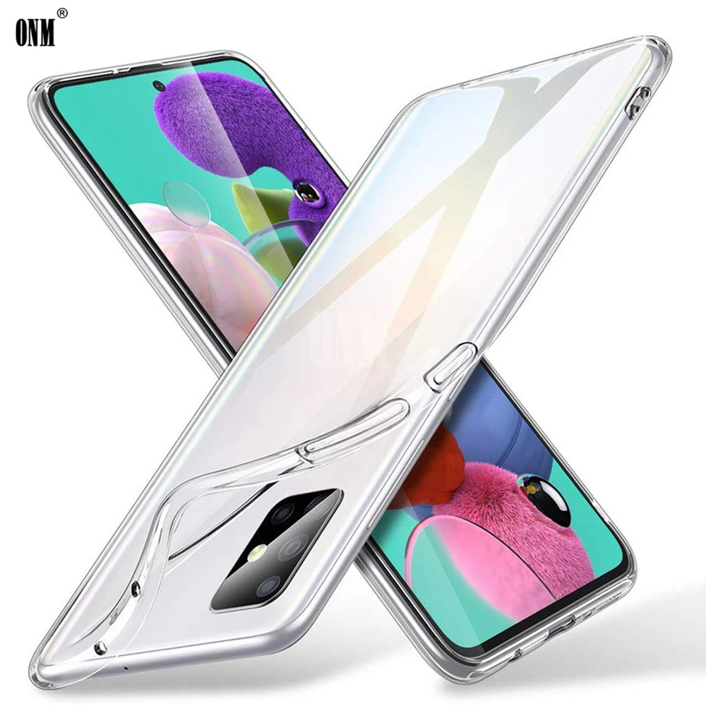 Чехол для Samsung Galaxy A51 ТПУ силиконовый прозрачный бампер мягкий чехол A71 A 51 71 2019
