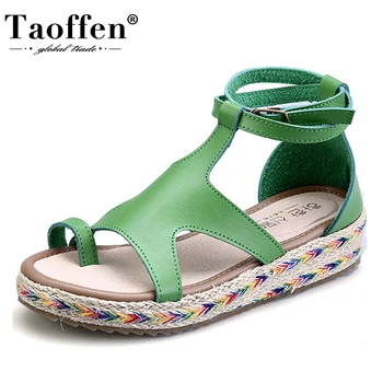

Taoffen Size 35-43 Women Sandals Fashion Platform Flip Flop Summer Shoes Woman Buckle Ankle Strap Lady Daily Casual Footwear