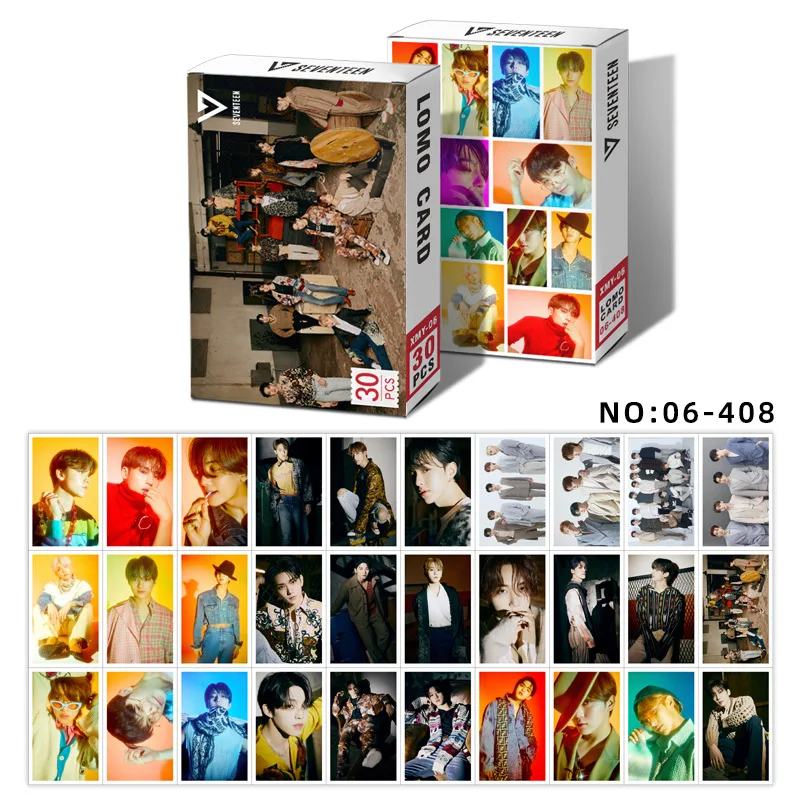 30 шт./компл. южнокорейские группы Kpop stray kids monsta x seventeen Lomo карточки плакаты HD