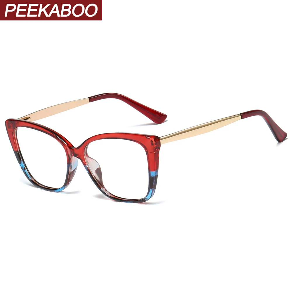 Оправа для очков Peekaboo tr90 женские аксессуар кошачий глаз в металлической