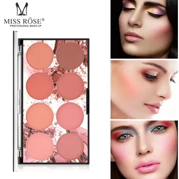 

8 Colors MISS ROSE Blush Palette Face Mineral Pigment Palette Blusher Powder Professional Makeup Blush Contour Shadow TSLM1