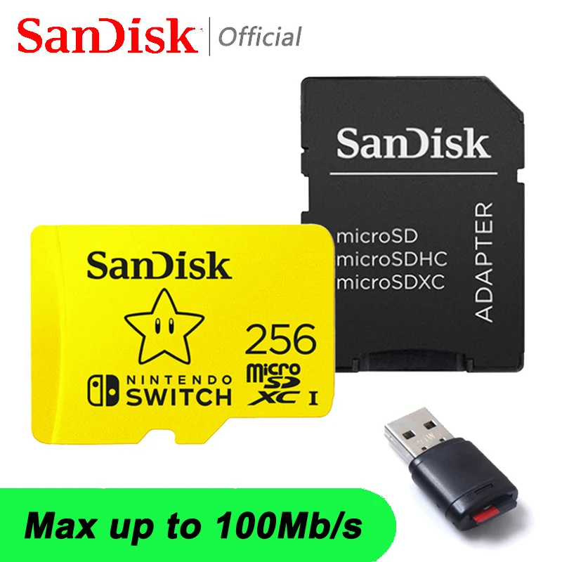 SanDisk-tarjeta de memoria Micro SD para NINTENDO SWITCH, tarjeta Flash SD/TF de 128GB, 64GB, 256GB para tarjeta de expansión de juego TF - AliExpress Ordenadores y oficina
