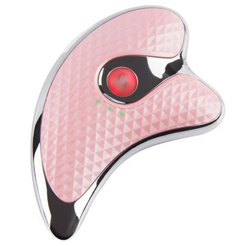  Pink USB Rechargeable Electric Face Lifting Device Guasha Massage Machine 