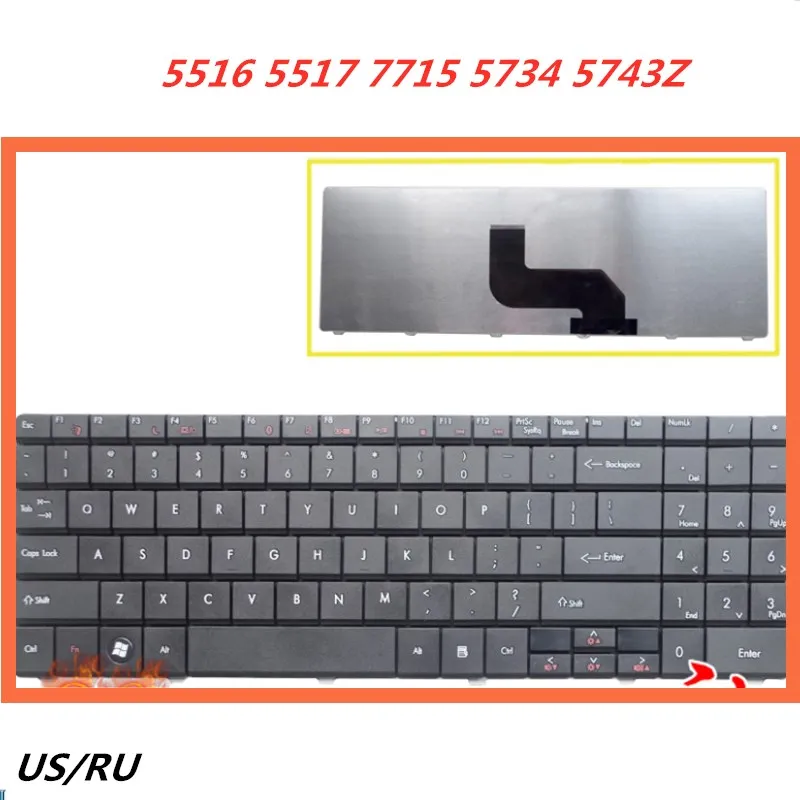 Laptop English Russian Keyboard For ACER Aspire 5516 5517 7715 5734 5743Z  Notebook Replacement layout Keyboard - AliExpress