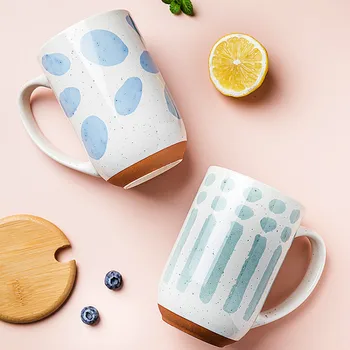 

Creative Ceramic Coffee Mug Japanese Nordic Large Capacity Modern Simple Coffee Cup Personalised Espresso Cup Couple Gift DA60MK