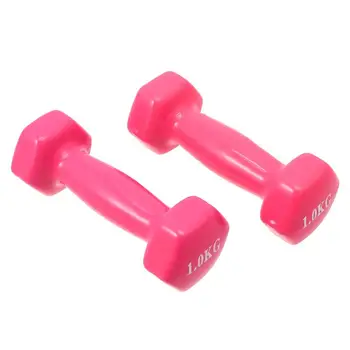 

2PCS 1KG Dumbbells Plastic Dipping Cast Iron Dumbbells Non-Slip Fitness Dumbbells Fitness Equipment Gym Dumbbell For Women Man