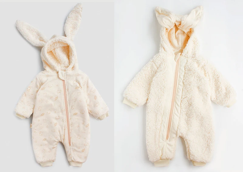 New Sherpa Baby clothes winter Babies romper for newborn baby boy girl clothes rompers Rabbit coat B119