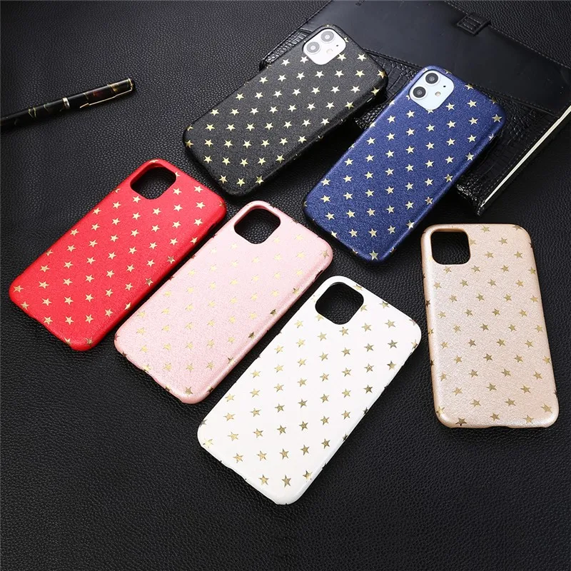 

Cute Pentagram female Phone Cover Case For Iphone X 11 pro Xs Max Xr 10 8 7 6 6s Plus SE 4.7 Luxury pu leather girl Coque Fundas