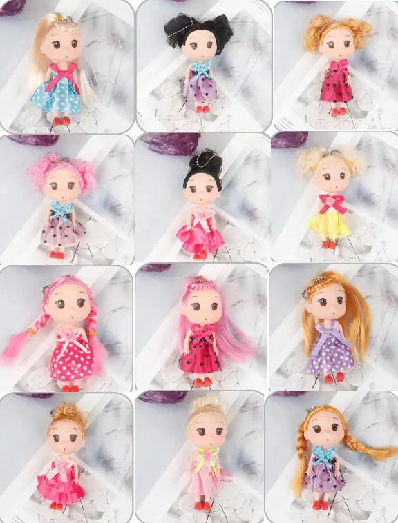 15 шт./лот креативная Кукла Kawaii брелок кукла и заколки для волос любимая игрушка