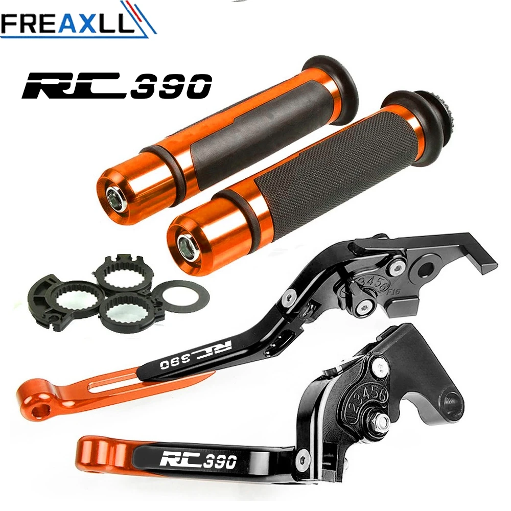 

For KTM RC390 RC390 2013-2017 2014 2015 16 Folding Extendable Adjustable CNC Aluminum Brakes Clutch Levers Handle Hand Grips Set
