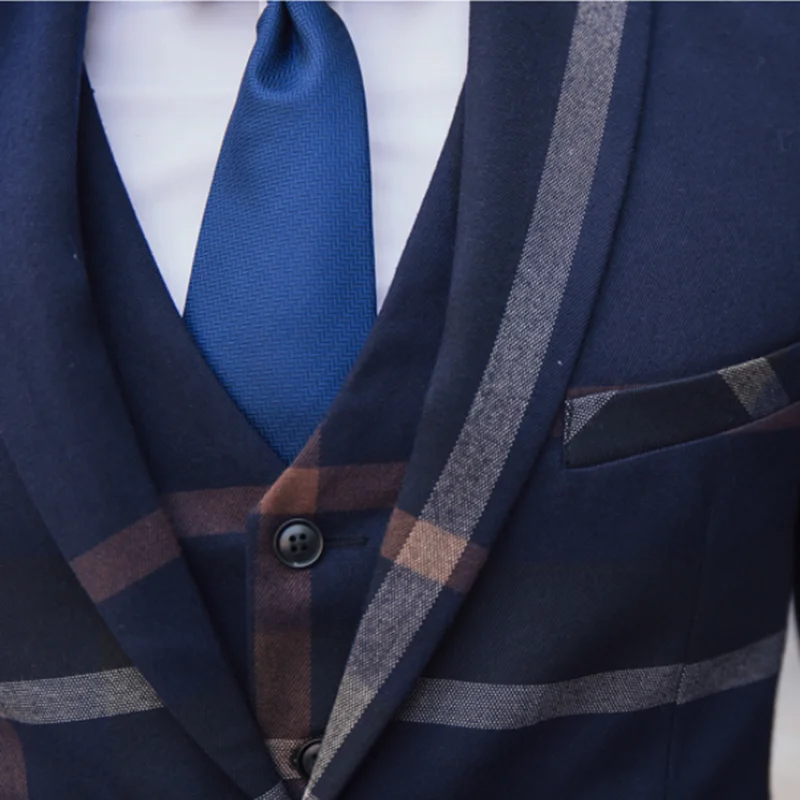 Fashion Plaid designs lapel Mens custom Suit Sets groom tuxedos wedding 3 pieces suits Sbest Male Blazer (jacket + pants + vest) Fashion Plaid designs lapel Mens custom Suit Sets groom tuxedos wedding 3 pieces suits Sbest Male Blazer (jacket + pants + vest)