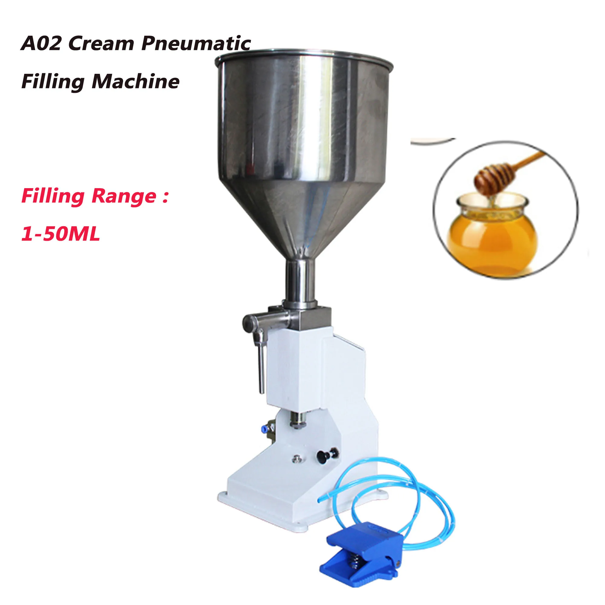 A02 Pneumatic Cosmetics Cream Paste Filling Machine liquid Tomato Sauce Bottle Filler Packaging Equipment Tools Food Grade