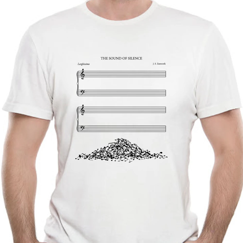 The Sound Of Silence T Shirt Sheet Music Visual Puns Punny Simon E Garfunkel Notes Personale Di Notazione Musicale 9/16/13 2432X