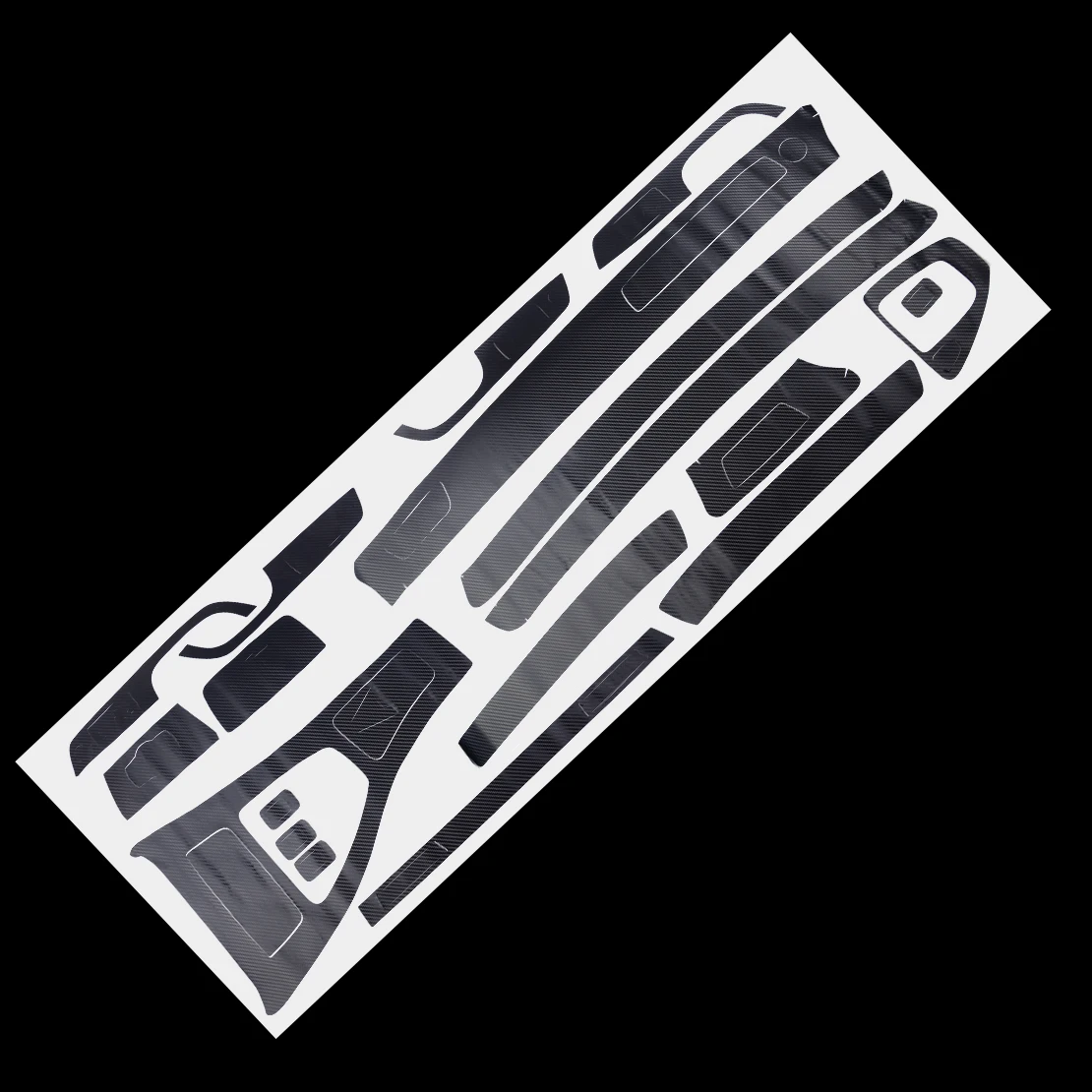 

beler Vinyl 15pcs Carbon Fiber Style Interior Decorative Sticker Decal Trim Fit For 3-Series BMW E90 E92 E93 2005-2011 2012 2013