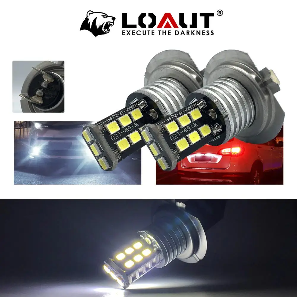LOAUT H7 9 SMD 3528 автомобиль светодиодный лампы супер яркие белые Противотуманные фары 12V 24V Белый вождения дневные ходовые лампы Авто Мото грузовик