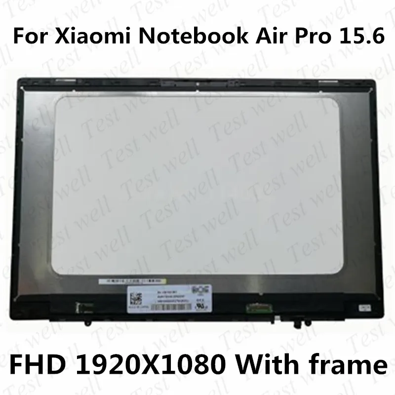 

Для xiao Mi NoteBook Air 15,6 "NV156FHM-N61 экран новый IPS FHD 1920x1080 Переднее стекло с ЖК-дисплей экран матрица + рамка в сборе
