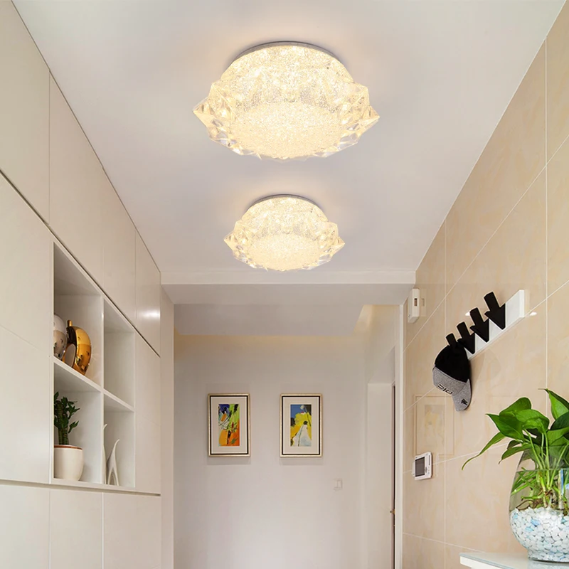 

Artpad 6W Clear Crystal Corridor Ceiling Light Surface Flush Mounted Mini Led Recessed Ceiling Lamp for Kitchen Aisle Balcony