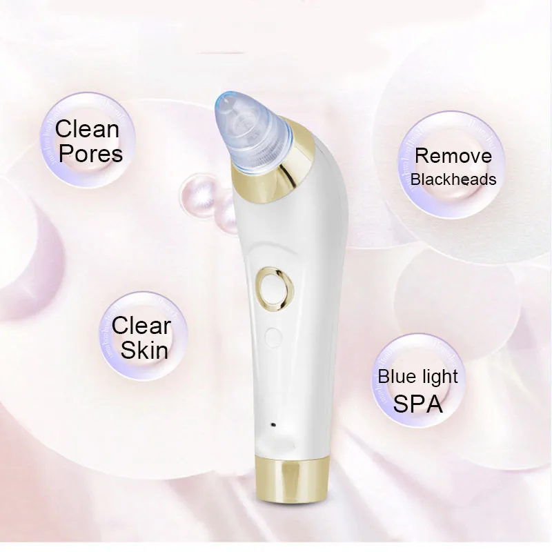 Removedor de Cravo Profunda dos Poros Limpador de Acne Remoção de Sucção a Vácuo de Máquinas de Rejuvenescimento Fóton de Luz Cara Limpeza Pimple Facial Azul Spa 7 Cara Removedor De cravo limpeza Profunda Dos