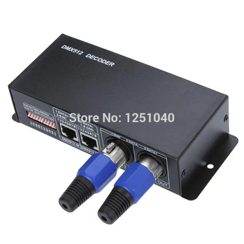 DC 12V 24V 4 канала DMX декодер светодиодный контроллер для RGB 5050 3528 Светодиодный