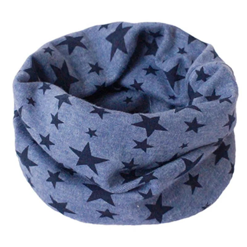 Коллекция года, осенне-зимний хлопковый шарф для малышей, 40*20 см, весенние детские шарфы, воротники для малышей, шарф с круглым вырезом для мальчиков и девочек, детский шейный платок - Цвет: blue star