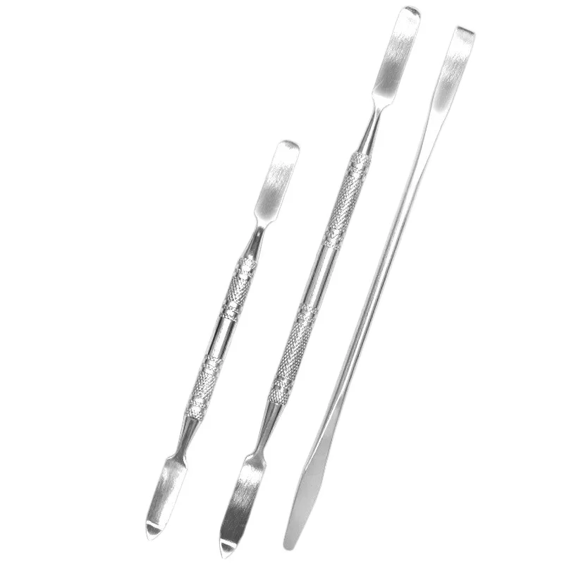 

1pcs Makeup Tool Stainless Steel Mixing Spatula Manicure Dental Rod Nail Spatula Make up Stick espatula maquillaje