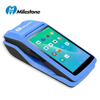 Milestone-impresora portátil M1 con Android 8,1, Terminal POS, WiFi, Blutooth, PDA, Máquina Inteligente NFC de 58mm con batería de 7500mAh