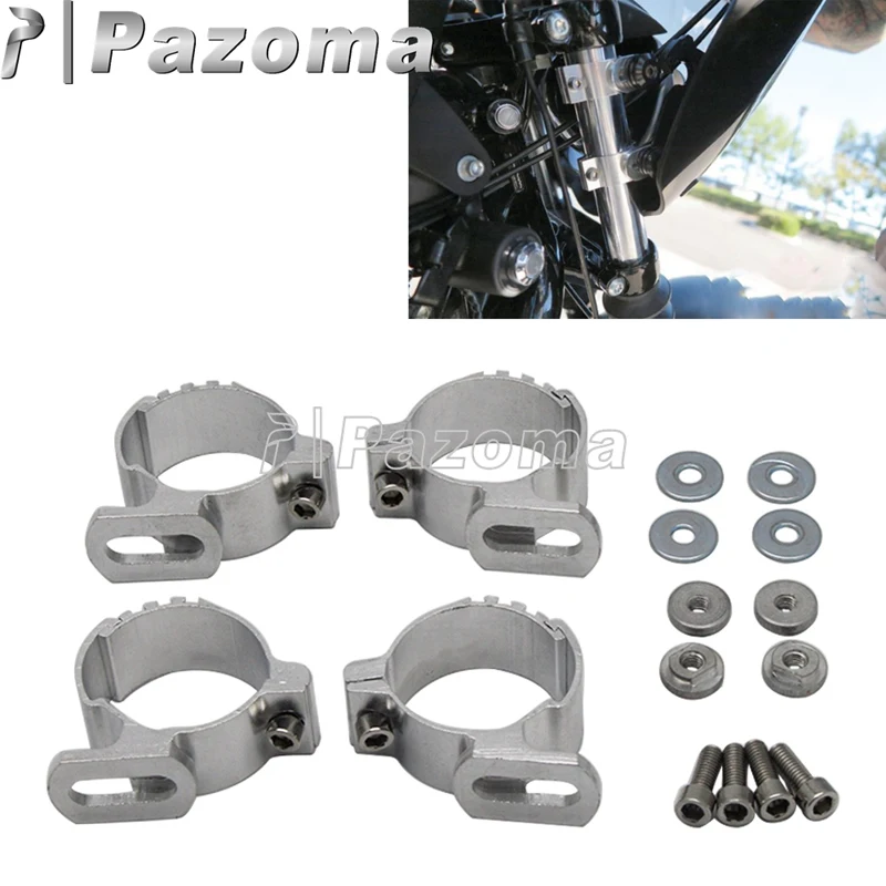 Gauntlet Front Headlight Fairing 49mm Trigger Mount For Harley Dyna Low Rider Motorcycle Parts Auto Parts Accessories