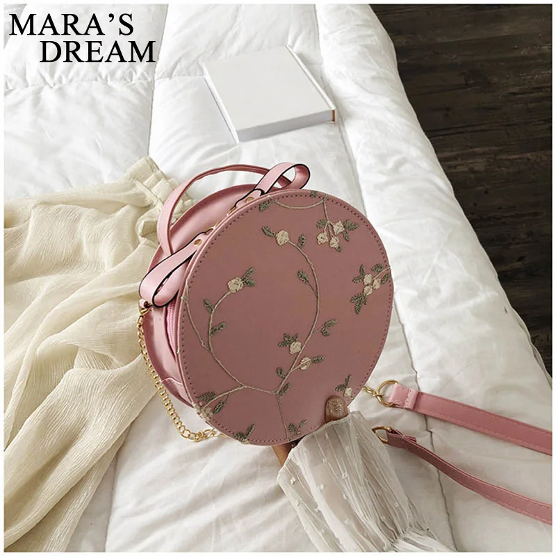 Mara's Dream Новая женская сумочка с ручной вышивкой и кружевом модная Милая сумка на плечо сумка-мессенджер на цепочке