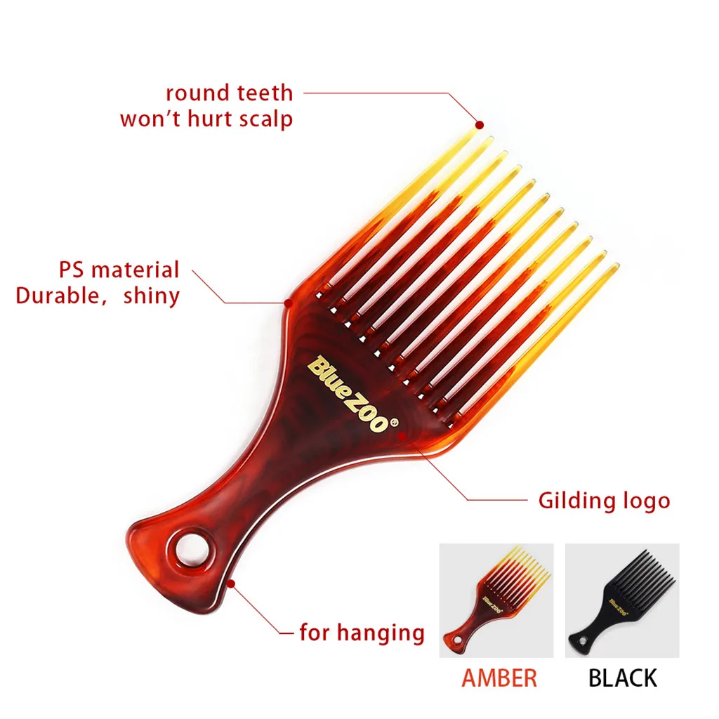 Красота Девушка Профессиональный афро расческа для локонов салонная щетка для волос Парикмахерские укладки длинный зуб Стайлинг pick Прямая G814